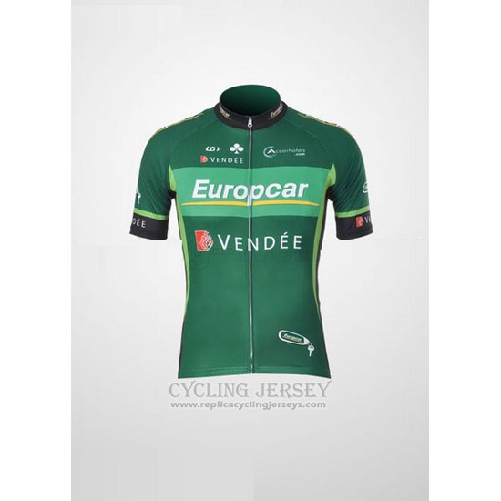 2011 Cycling Jersey Europcar Green Short Sleeve and Bib Short